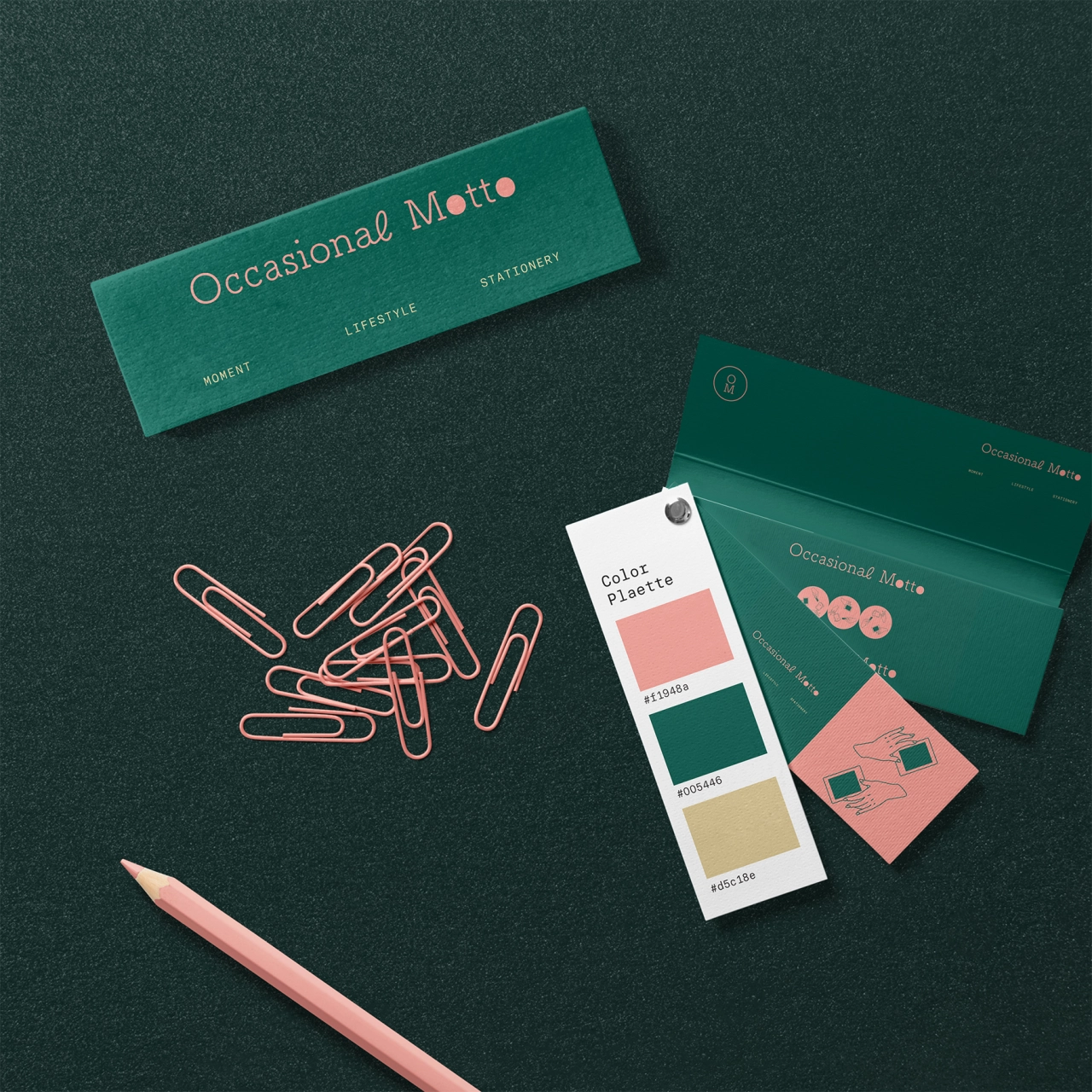 Occasional Motto Visual Identity by Zhenqi Ji. Winner in the Graphics and Visual Communication Design Category, 2019-2020.