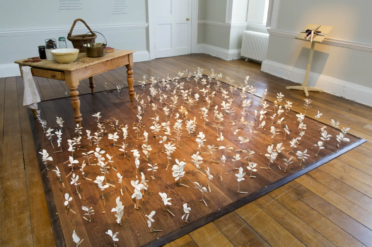 Su Blackwell, "Plumlines" 2016, installed at Croome, photo Su Blackwell