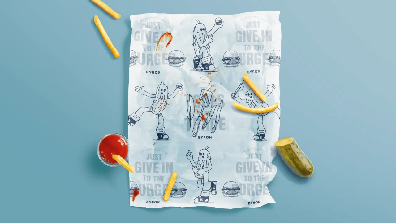 George The Pickle for Byron Burgers by [Taxi Studio](https://taxistudio.co.uk/what/byron-burgers)