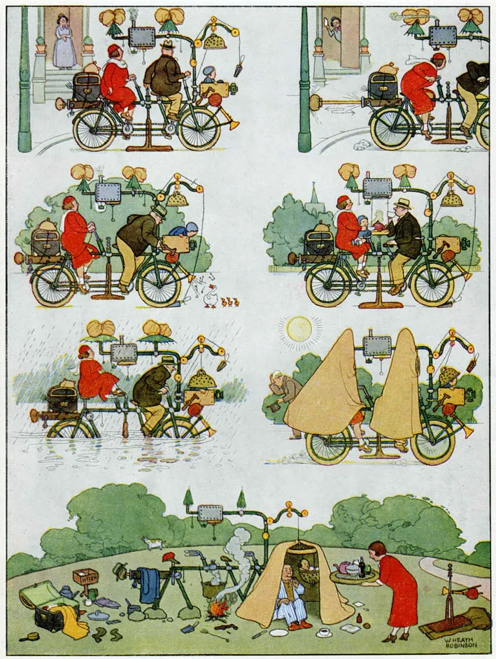 ‘A Perfect Picnic on the Week-End All-Weather Tandem’, published in Hercules Cycle Magazine, 1935