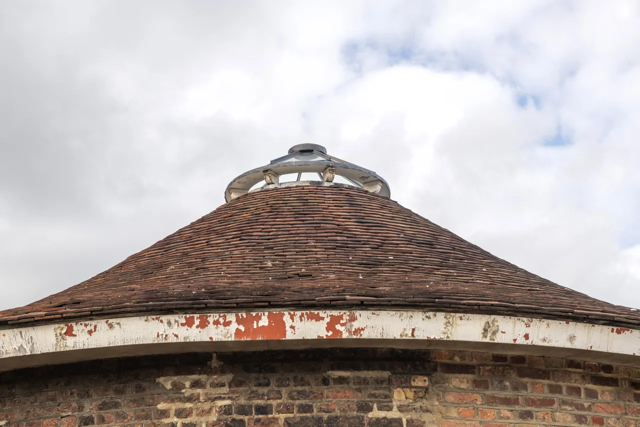 Outside London's oldest surviving windmill during construction, October 2025 © Justin Piperger