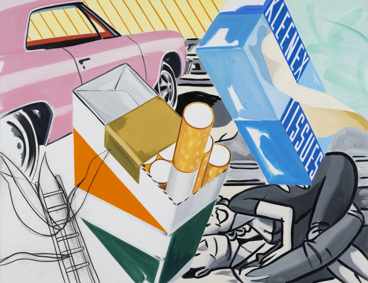 Shining in All Directions, 2019 © David Salle / ADAGP, Paris, 2020 Courtesy of Galerie Thaddaeus Ropac, London, Paris, Salzburg. Photos: John Berens