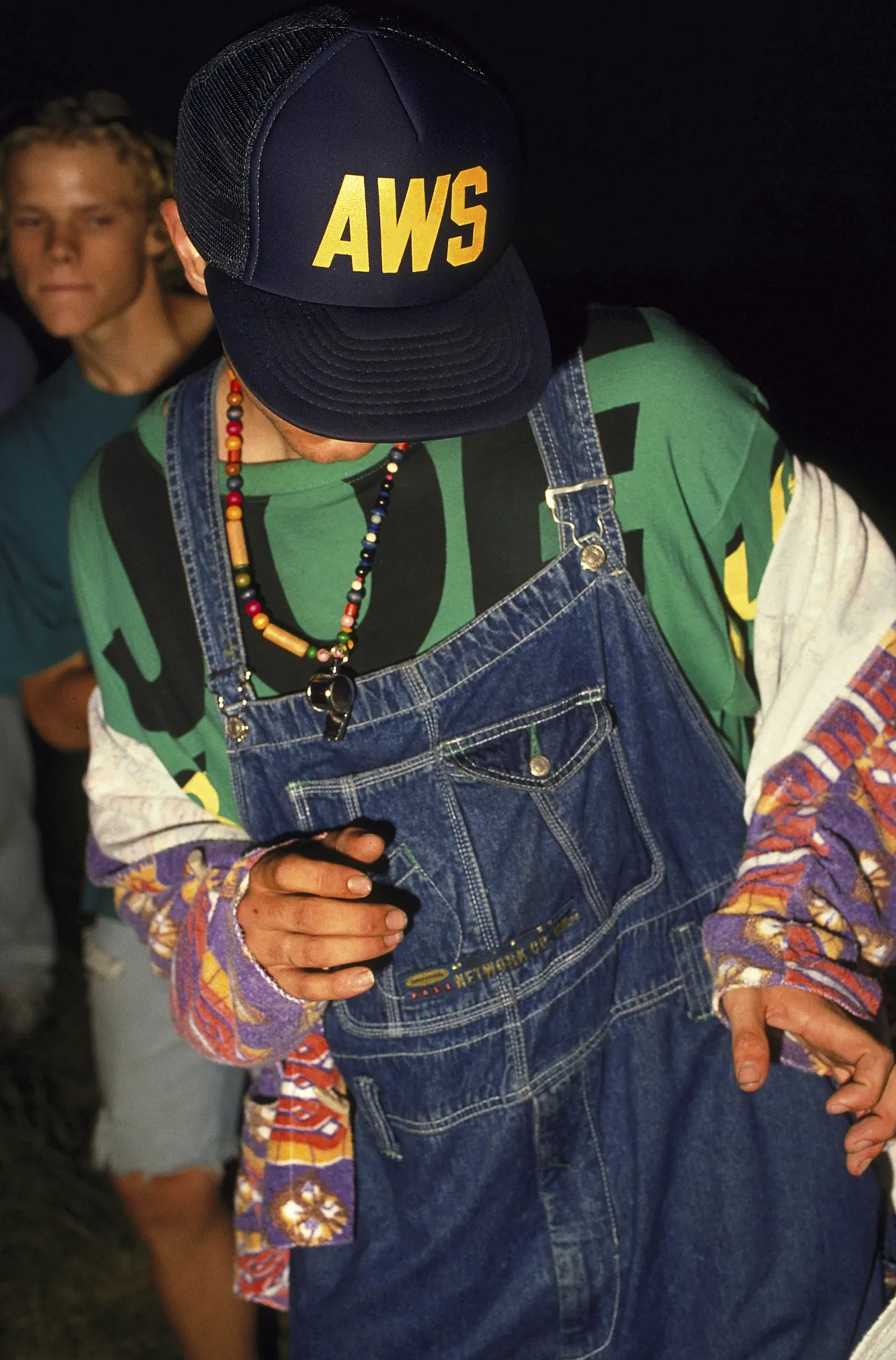Dave Swindells Tribal Dance Joe Bloggs + Baseball cap (1990) Photograph © Dave Swindells, 1990 Image courtesy of Saatchi Gallery, London