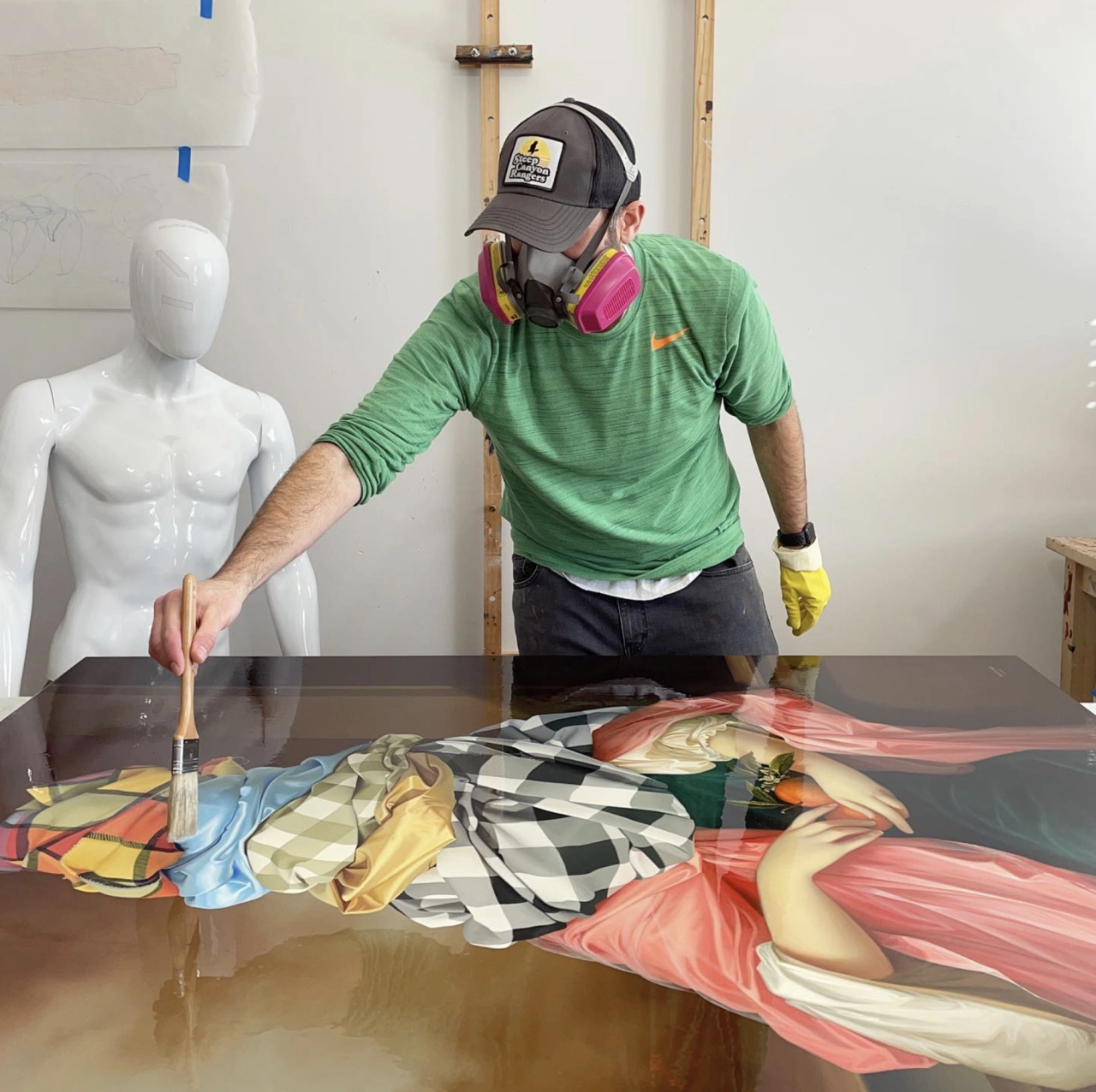 Shawn Huckins in his New England studio.