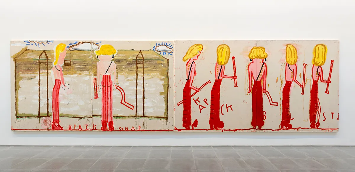 Rose Wylie, Installation view, 'Quack Quack' Serpentine Sackler Gallery, London (30 November 2017 – 11 February 2018) © 2017 Mike Din