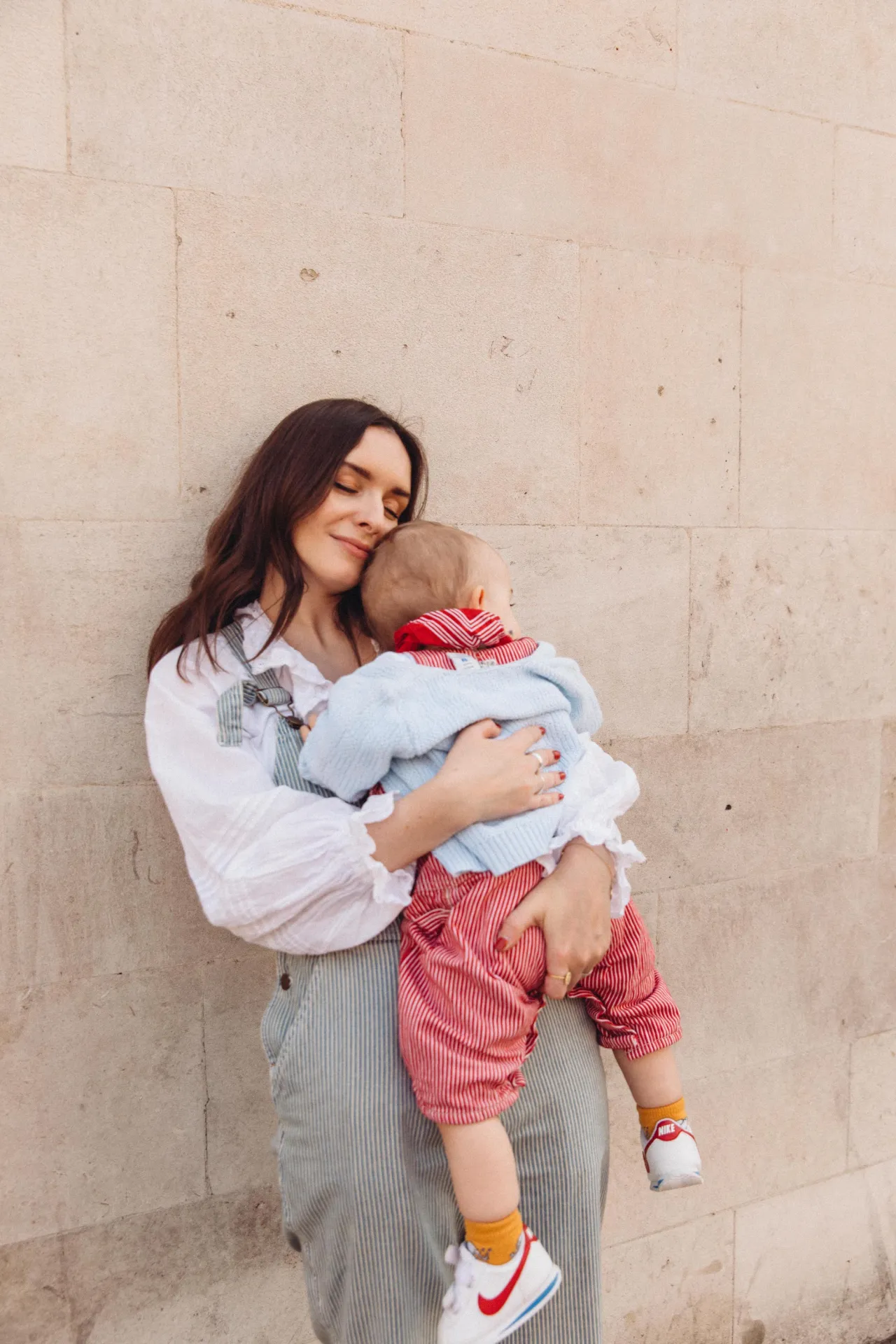 Liv Purvis with son Arlo