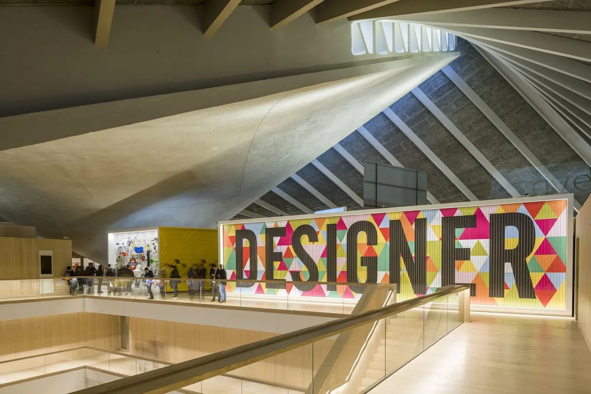 Morag Myerscough's installation for the Design Museum. Photography © Gareth Gardner