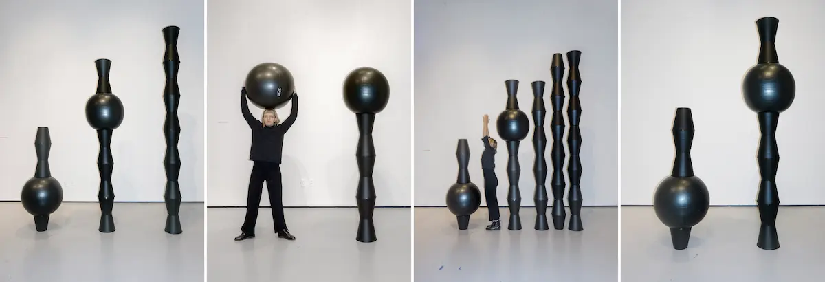 Performing Bin Ball Body (silent score) at the Yale Green Hall Gallery
