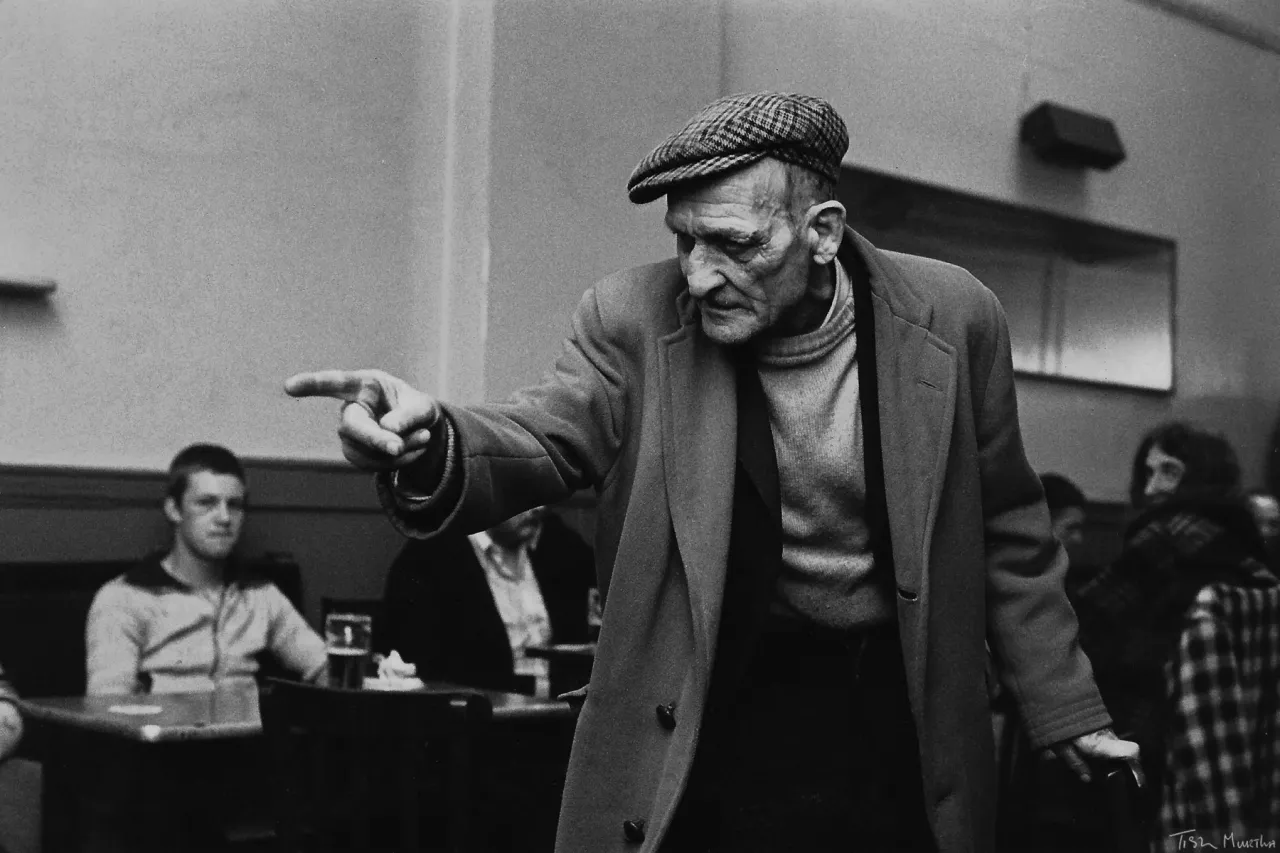 Tish Murtha Newport - Ex Miner - New Found out pub, 1977 © Ella Murtha, All rights reserved. Courtesy of Ella Murtha & The Photographers' Gallery