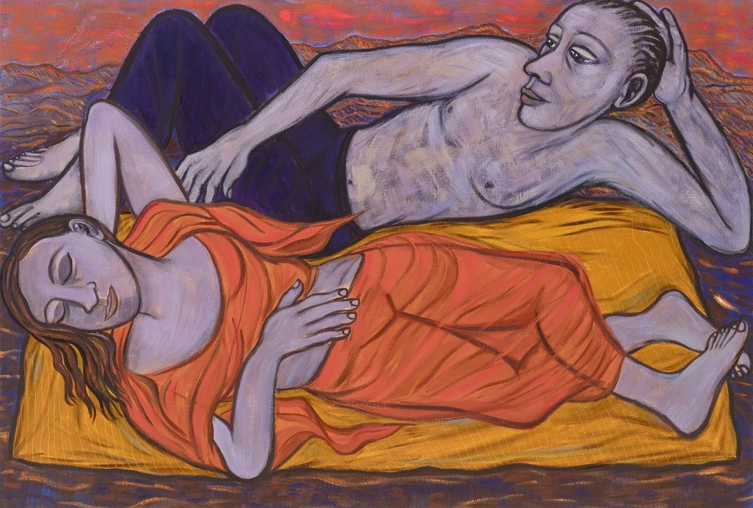 Barefoot Runaways, 2022. Eileen Cooper. Image courtesy the artist and Huxley-Parlour
