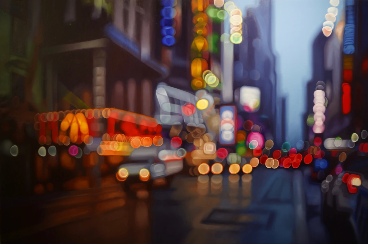 Dusk on 42nd - 78in x 118in, oil on Belgium linen. Credit: [everard-read-capetown.co.za](https://www.everard-read-capetown.co.za)