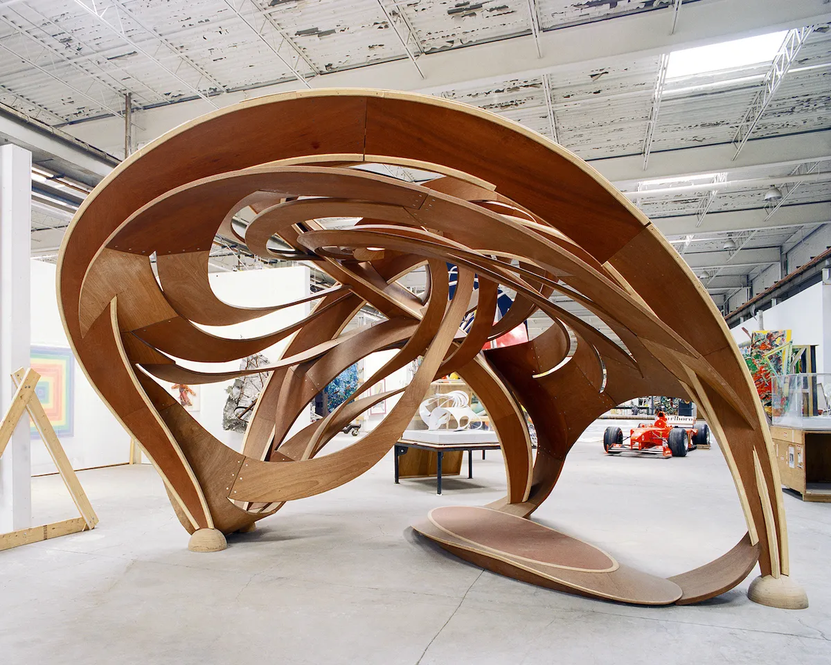 Frank Stella, The Broken Jug. A Comedy [D#3] (Left Handed Version), 2007, marine ply and pine, 475 x 515 x 360 cm. Picture credit: artwork © Frank Stella (page 75)