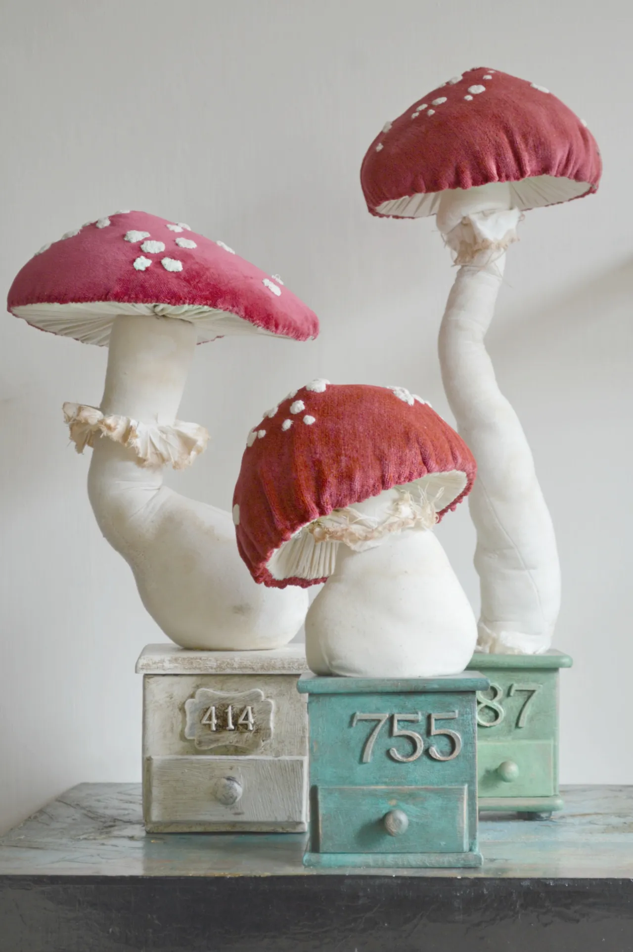 Mister Finch, Toadstool Postboxes, 2017. Courtesy of the artist