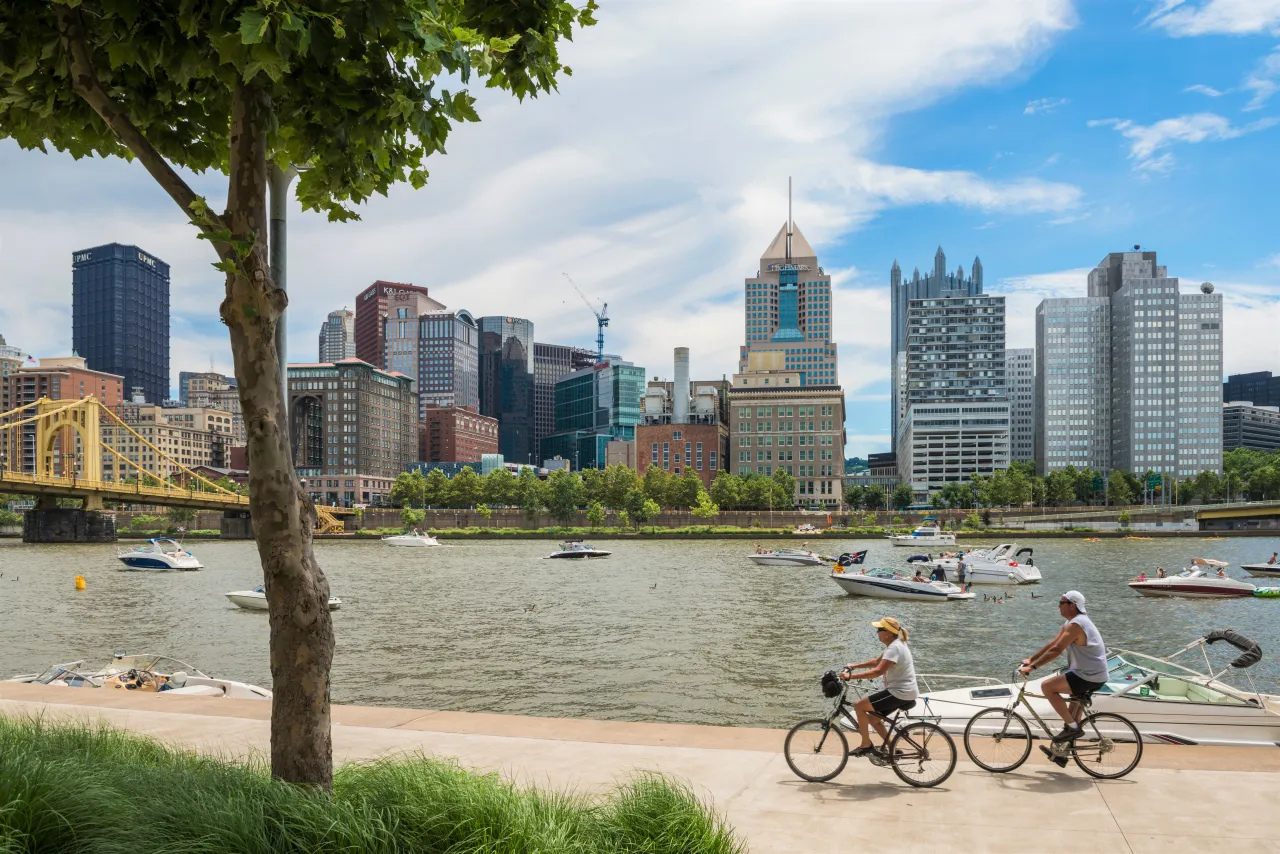 Bikers on North Side Trail