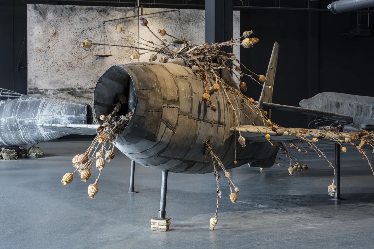 Anselm Kiefer. For Louis-Ferdinand Céline: Voyage au bout de la nuit. Installation shot, Copenhagen Contemporary 2016. Photo: Anders Sune Berg