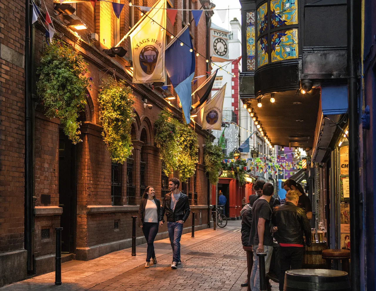 Temple Bar, Dublin. Courtesy of Visit Dublin, Photography by Rob Durston