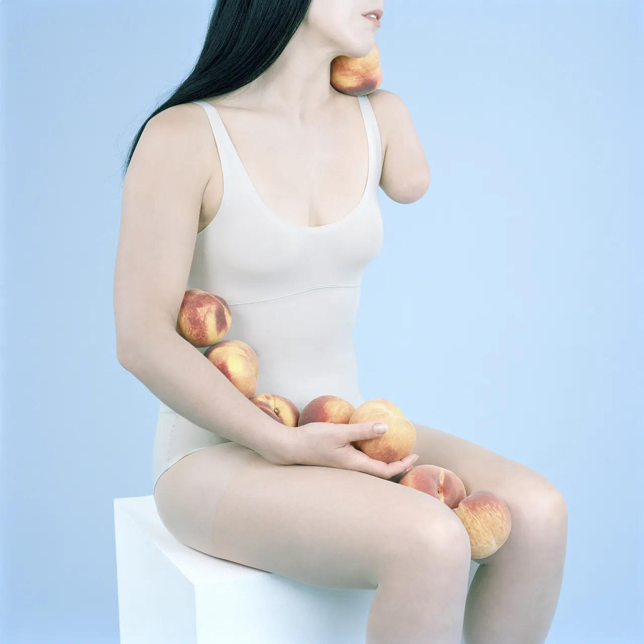 Peach Study, 2018 pigment print 100 x 100 cm edition of 8 + 2AP $6,000 unframed 120 x 120 cm edition 4 + 2AP $8,000 unframed. © Petrina Hicks