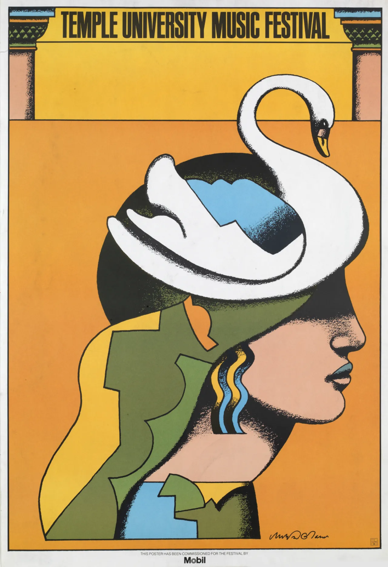 Temple University Music Festival 1975. 4-color offset lithography, 35 x 24" Client: Temple University