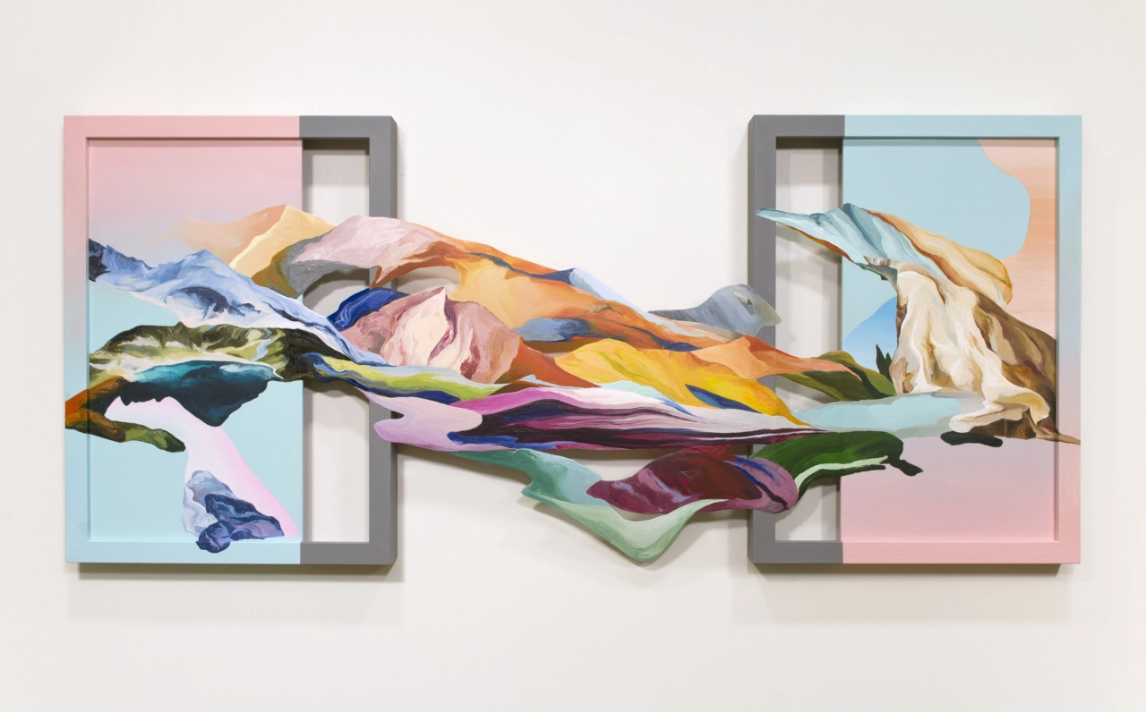 Wang Ziling, Further Than Ever, 2019, Acrylic on wood panel (43 x 97 x 3.5 cm)