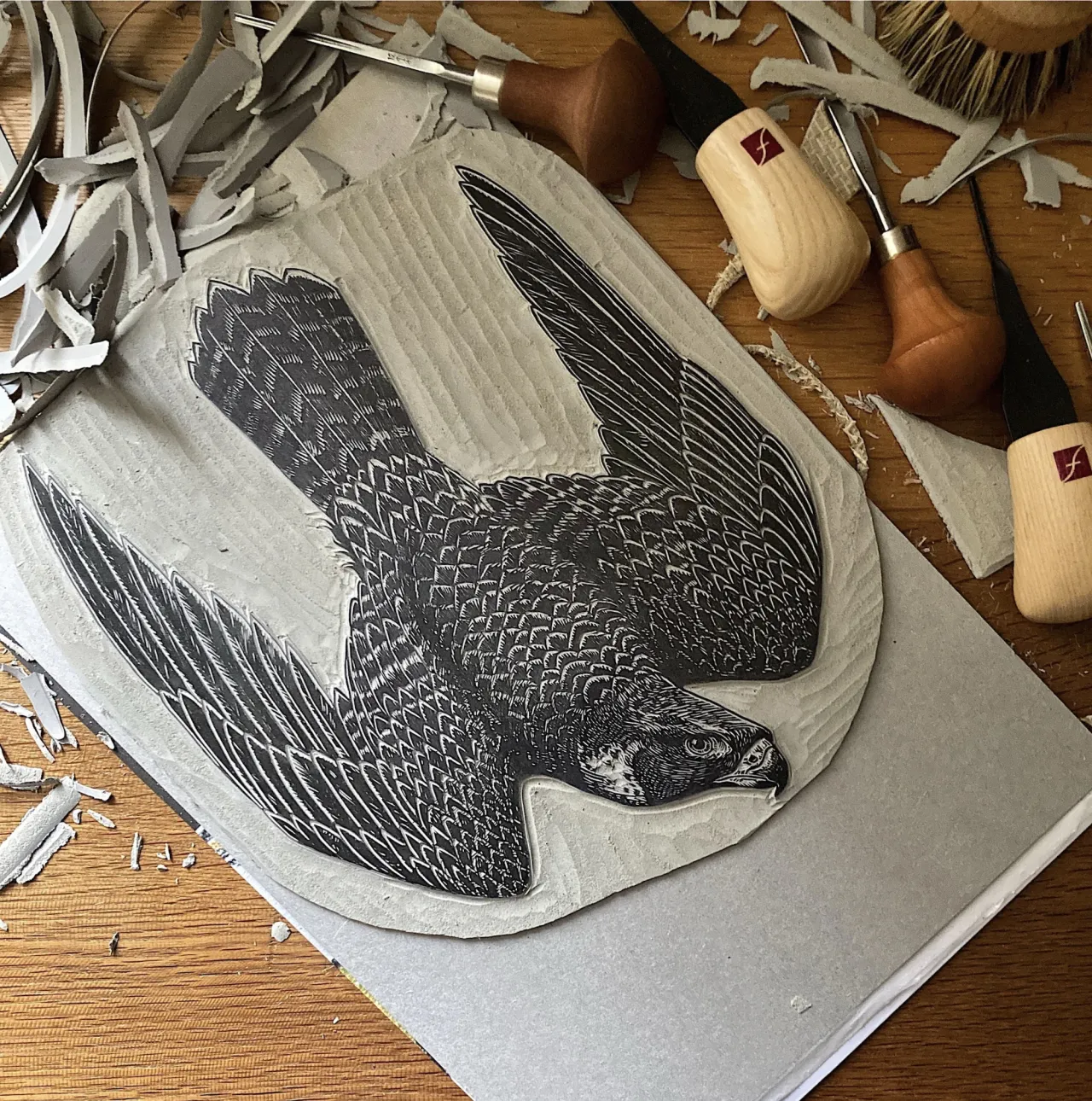 Emily Robertson is a linocut wildlife expert.