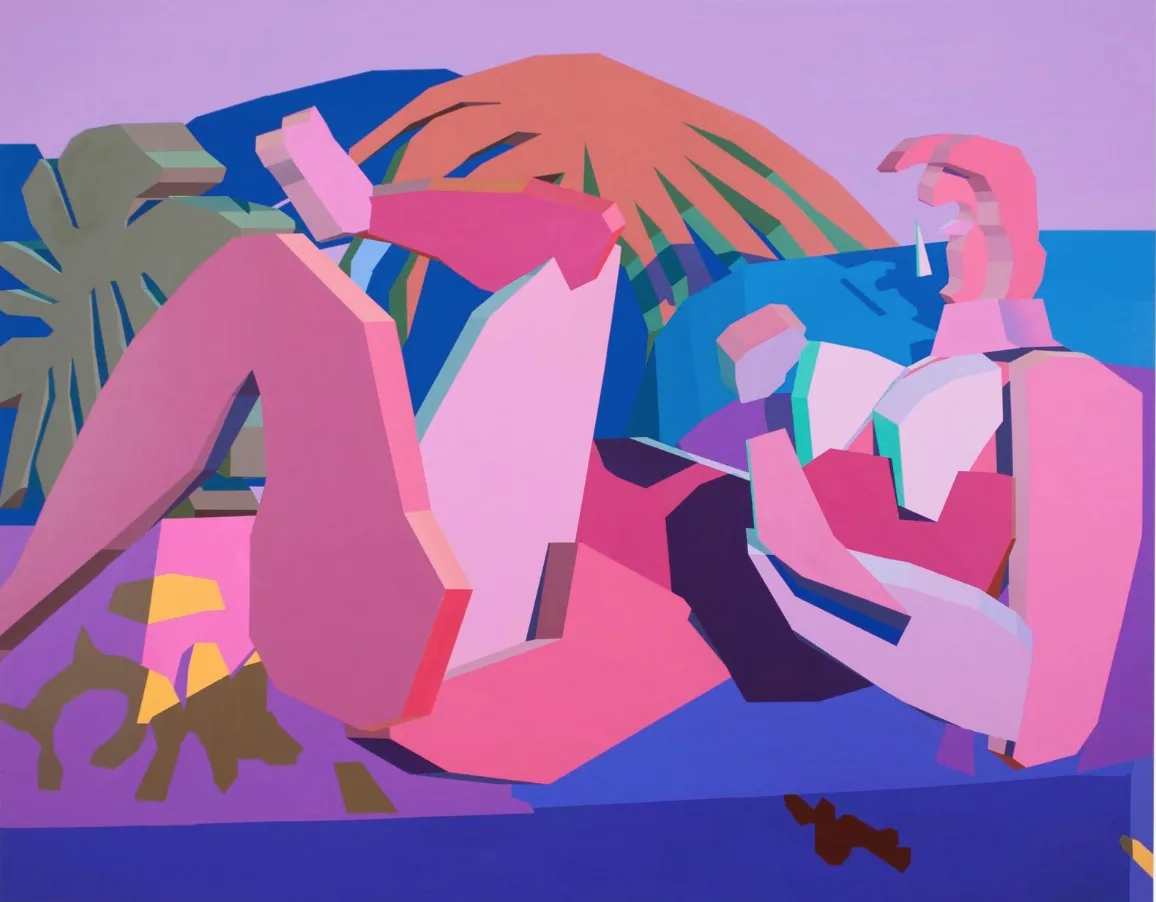 Woman II, 2017 Acrylic and flashe on panel 47 × 60 in Courtesy of the artist and VICTORI + MO