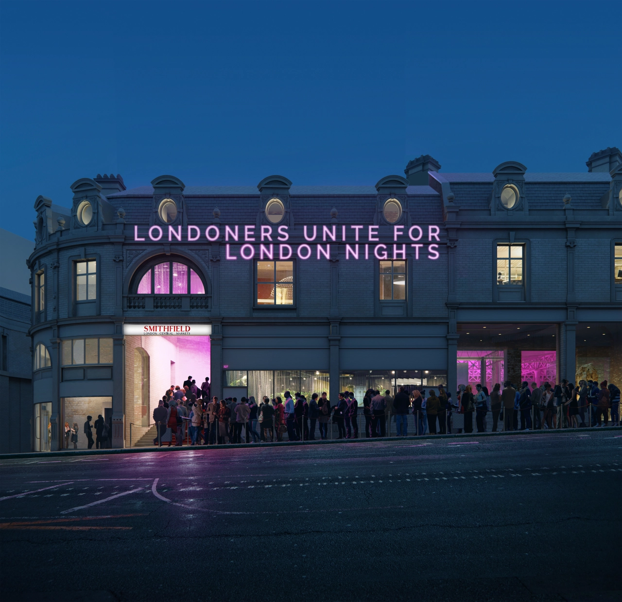 Proposed West Smithfield Night Activity © Secchi Smith