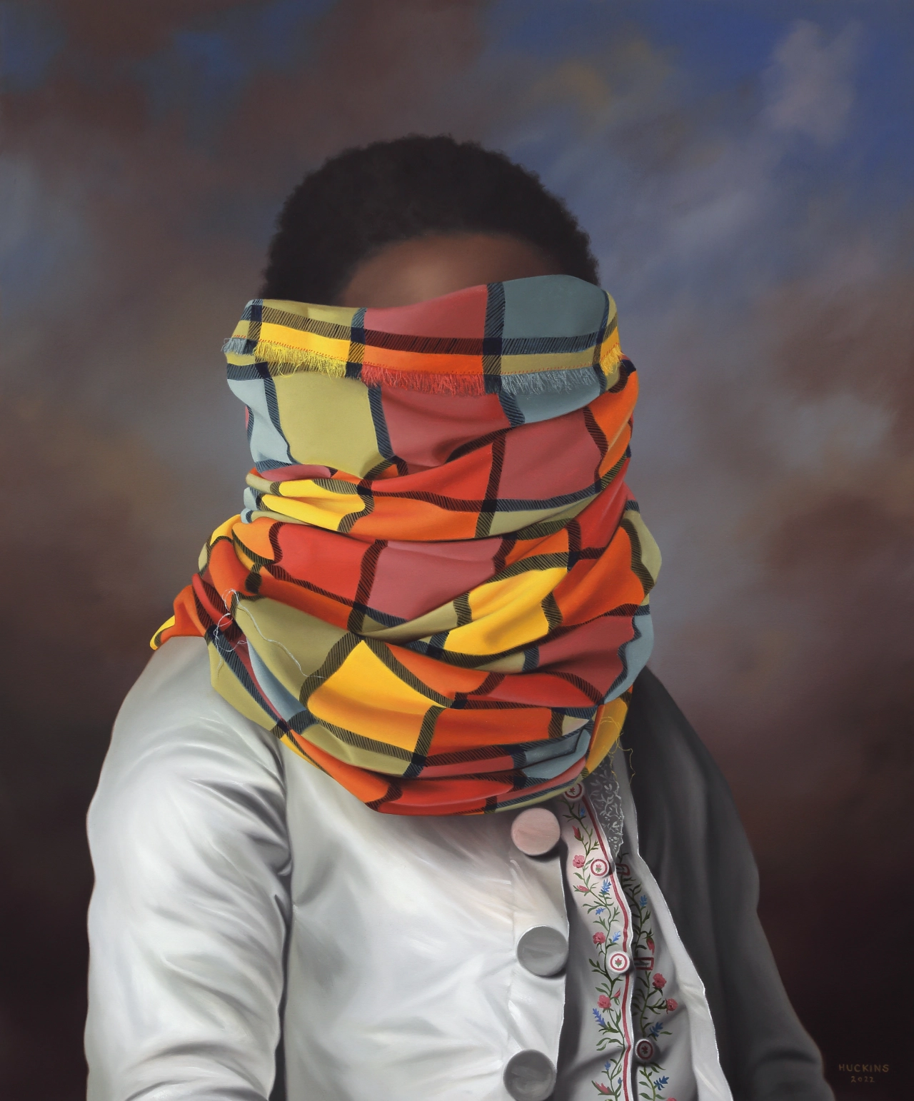 Pattern No. 3: Portrait of A Youth In An Embroidered Vest (after Lemoine), 2022 © Shawn Huckins