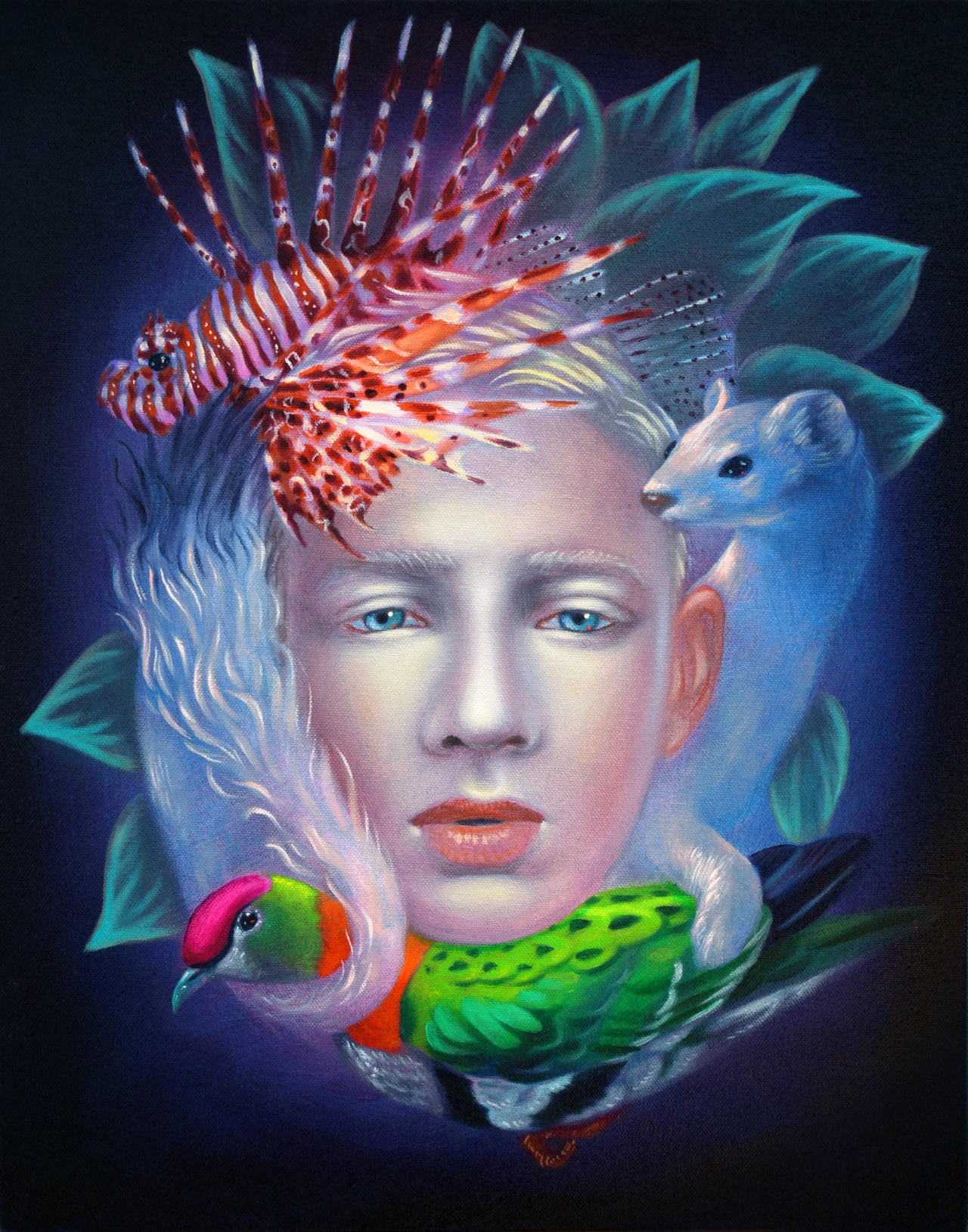 Alabaster AF, 2020, oil on canvas, 20 x 16 inches © Ryan Martin