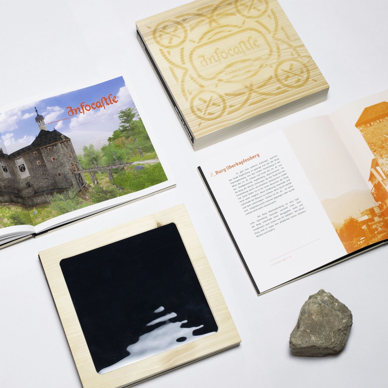 Infocastle Thesis Book by Basem El Koury. Winner in the Print and Published Media Design Category, 2019-2020.