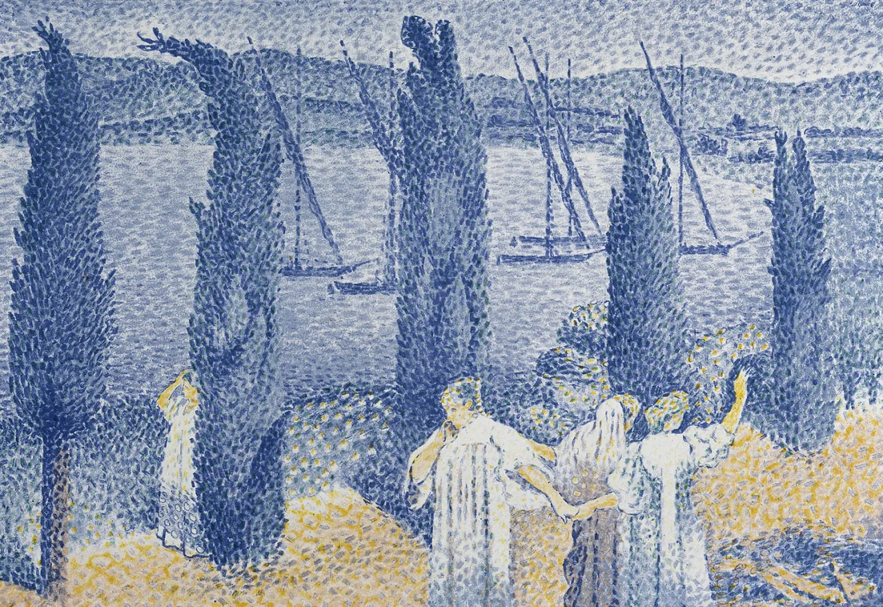 Henri-Edmond Cross The Promenade or The Cypresses (La Promenade or Les cyprès) 1897