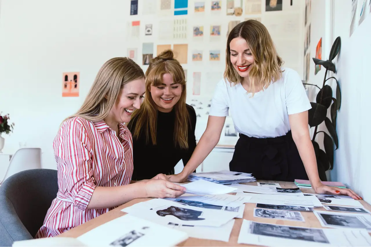 Lana Belton, Madeleine Berg, and Emma Skaaning of Studio Skulptur (Photo by Anthony Georgis)