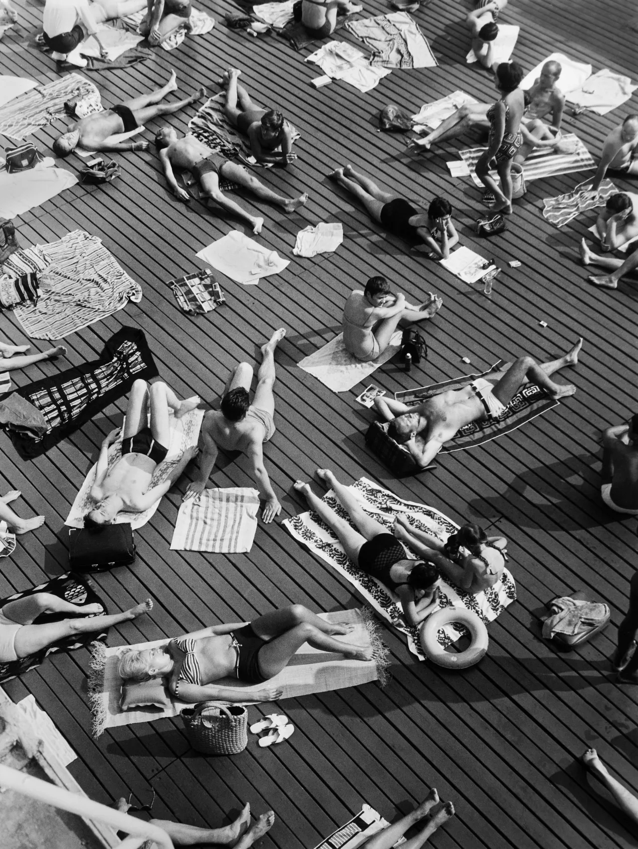 Sun Bath At Deligny Pool In Paris (Photo by Keystone-France/Gamma-Keystone via Getty Images)