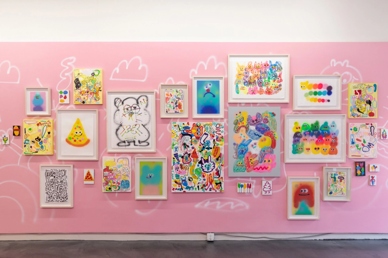 Eye Candy © Jon Burgerman. Image by Dan Watkins Photography, courtesy of Praise Shadows Art Gallery
