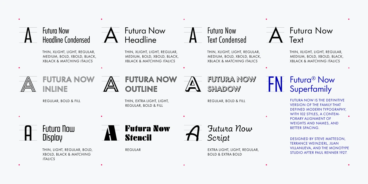Futura Now, image courtesy of Monotype