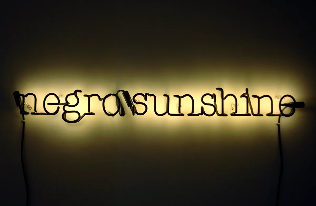 Glenn Ligon Warm Broad Glow, 2005 Neon and paint, 10.2 × 121.9 cm. © Glenn Ligon. Courtesy of the artist, Luhring Augustine, New York, Regen Projects, Los Angeles, and Thomas Dane Gallery, London.
