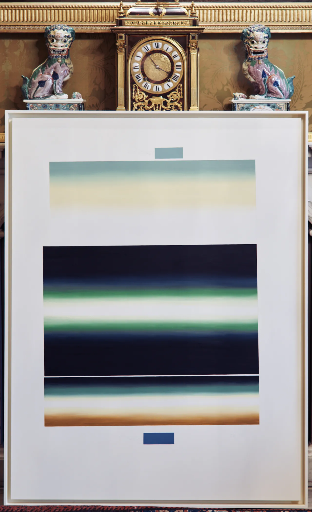 TOP SECRET 25 , 2012. U.S. government document SOFTER: Jenny Holzer at Blenheim Palace , Blenheim Palace, Woodstock, UK, 2017 © 2017 Jenny Holzer, member Artists Rights Society (ARS), NY Photo: Edd Horder