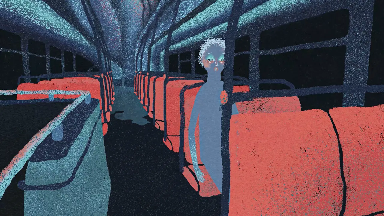 The art style is deliberately unsettling to underline its point