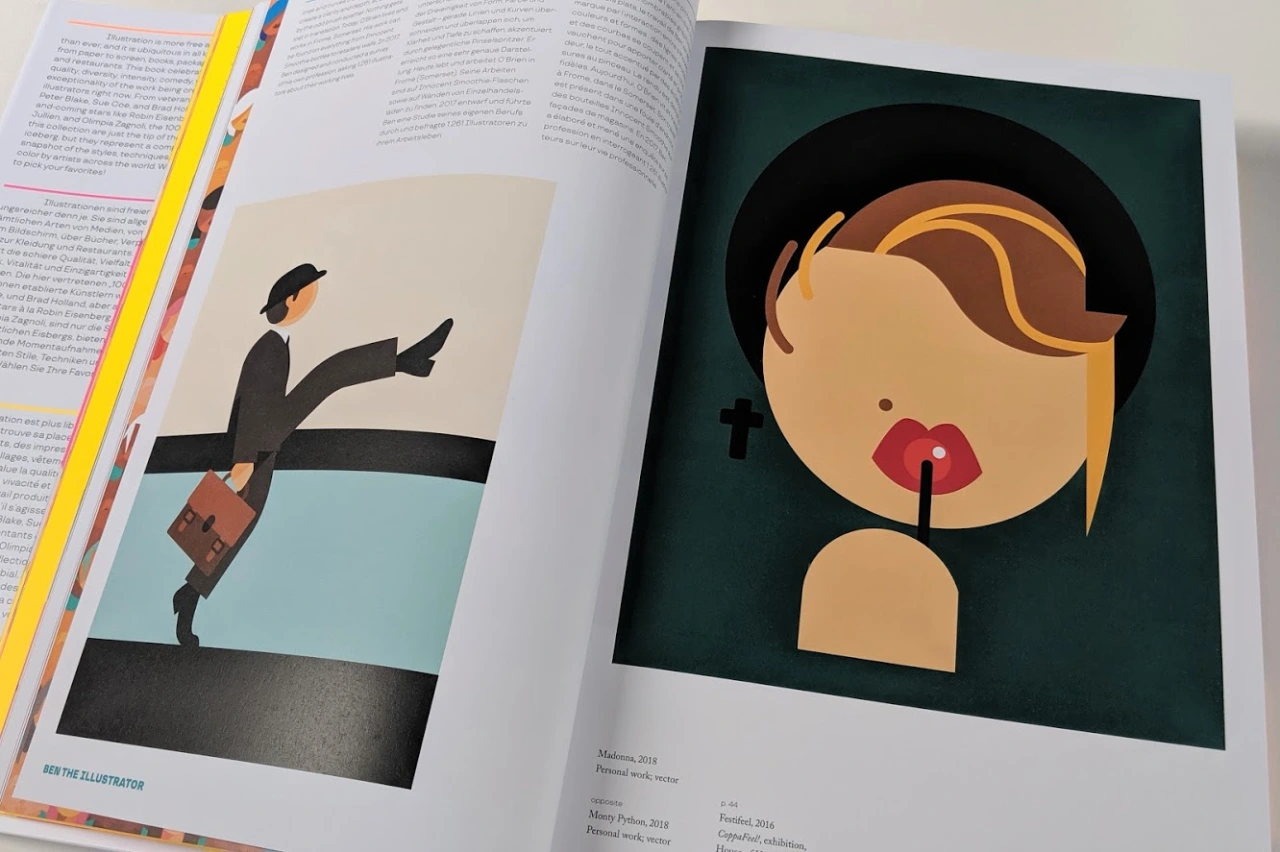 Madonna illustration by Ben the Illustrator in the recent Taschen book The Illustrator. Courtesy of Taschen.