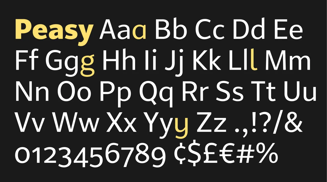 Peasy by Delve Fonts