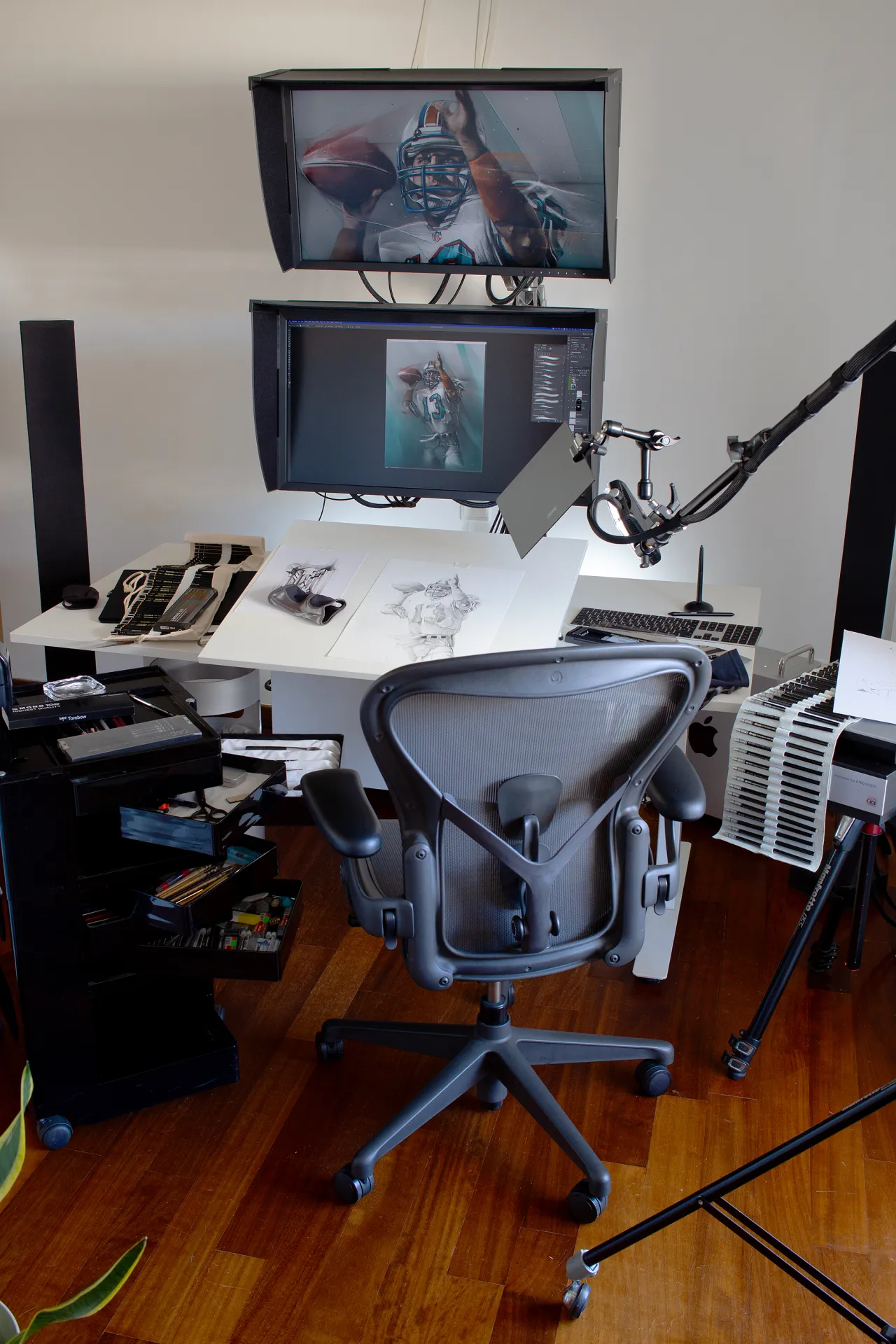 Alexis's work area