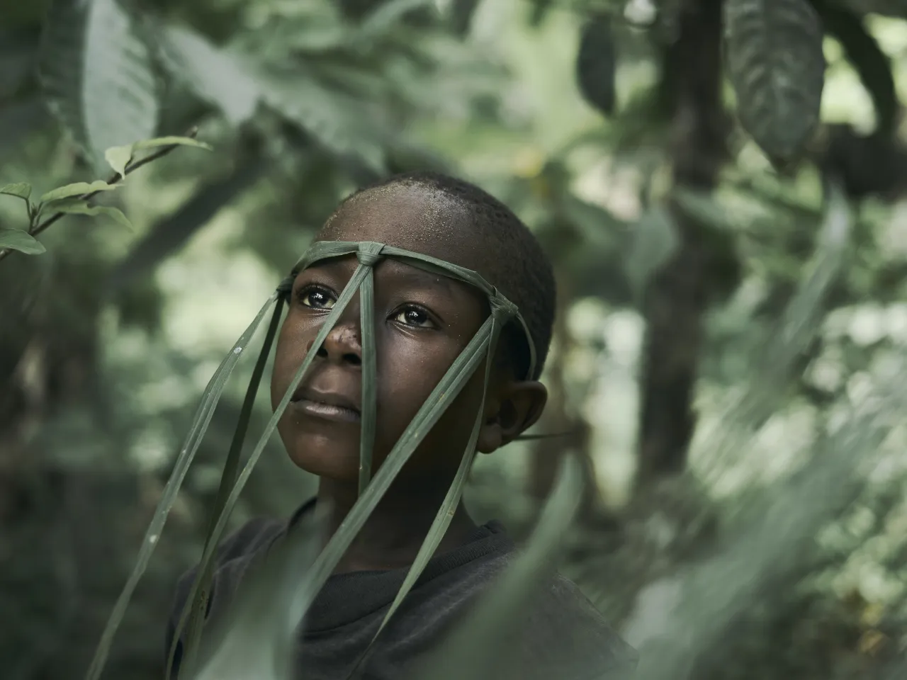 A portrait of Joe Smart, 6, known as 'Strong Joe', in the village of Tombohuaun, Kailahun District, Sierra Leone, May 2017. WaterAid/ Joey Lawrence