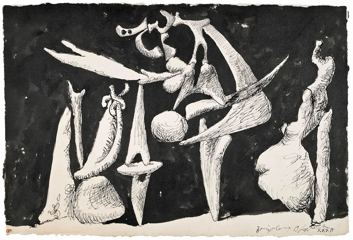 Pablo Picasso The Crucifixion (La crucifixion) 1932 Ink on paper 345 x 505 mm Musée National Picasso © Succession Picasso/ DACS London, 2017