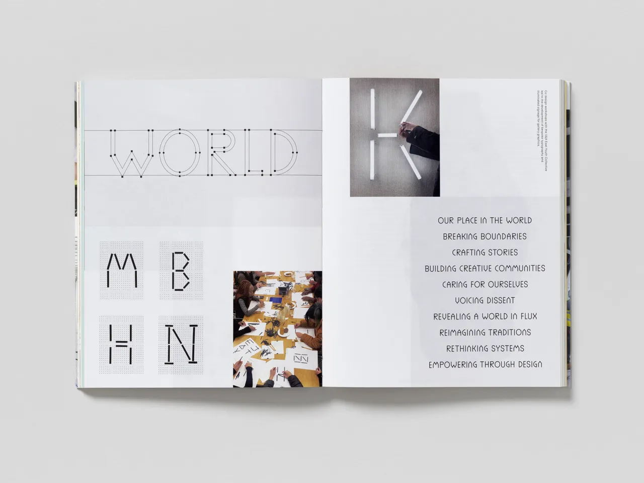 Publication design for The Making of V&A East