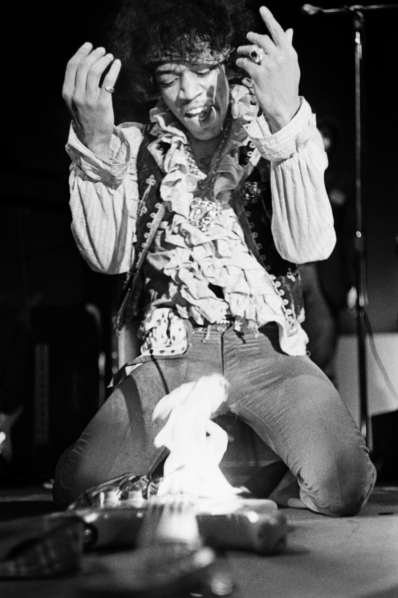 Ed Caraeff, Hendrix At Monterey, Gelatin silver print, 40.6 x 50.8 cm, © Ed Caraeff | Iconic Images