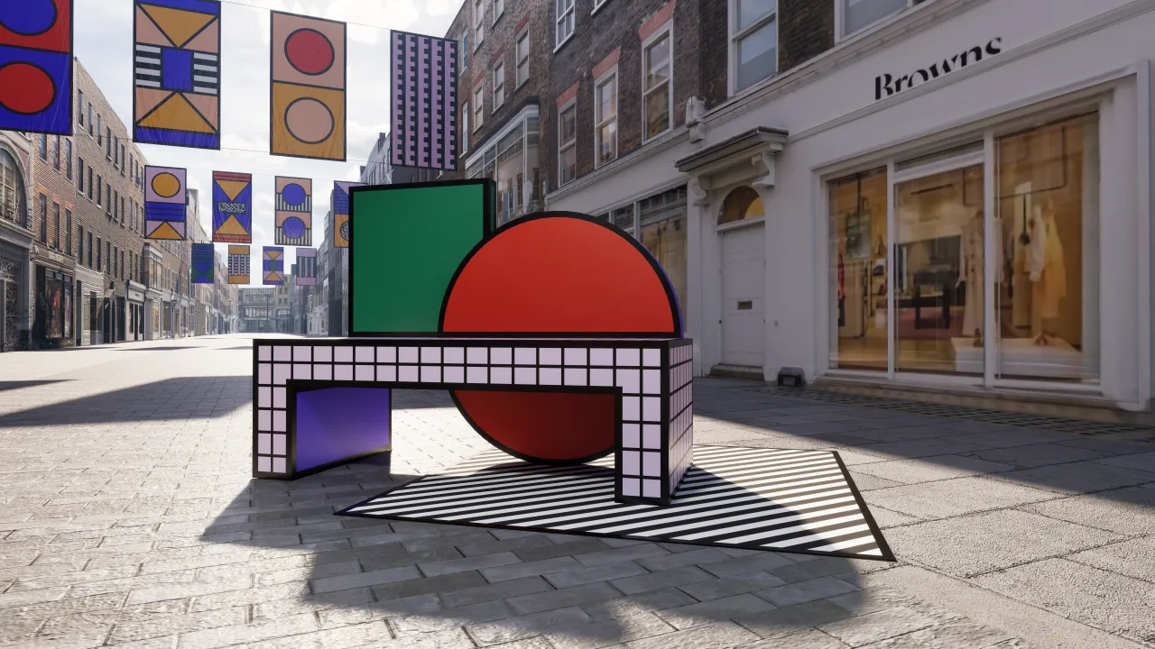 Walala Lounge by Camille Walala during the London Design Festival 2019. Images courtesy Walala Studio