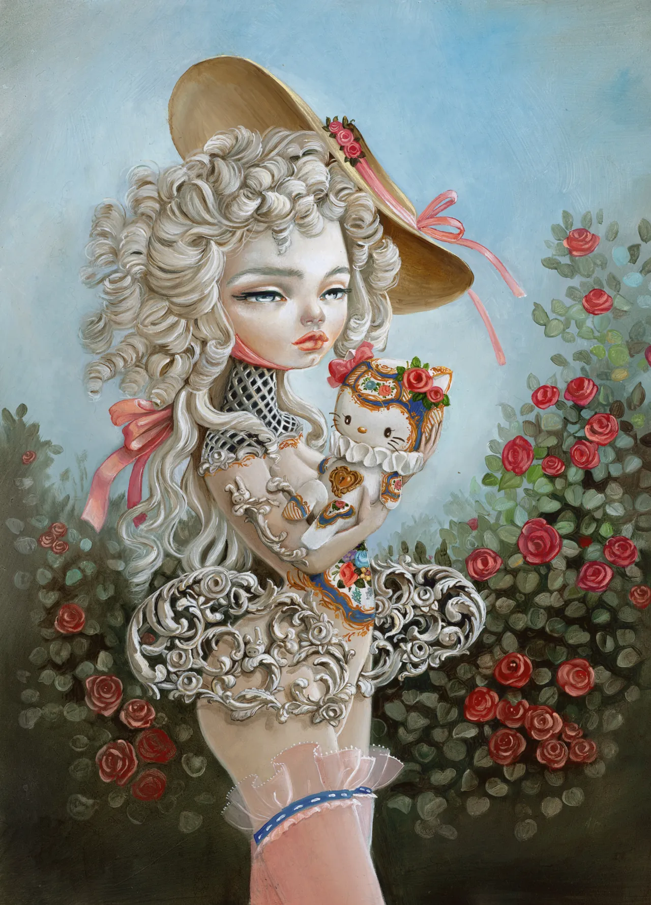Kukula ‘Rocokitty’ (oil on panel, 16 x 12 inches)