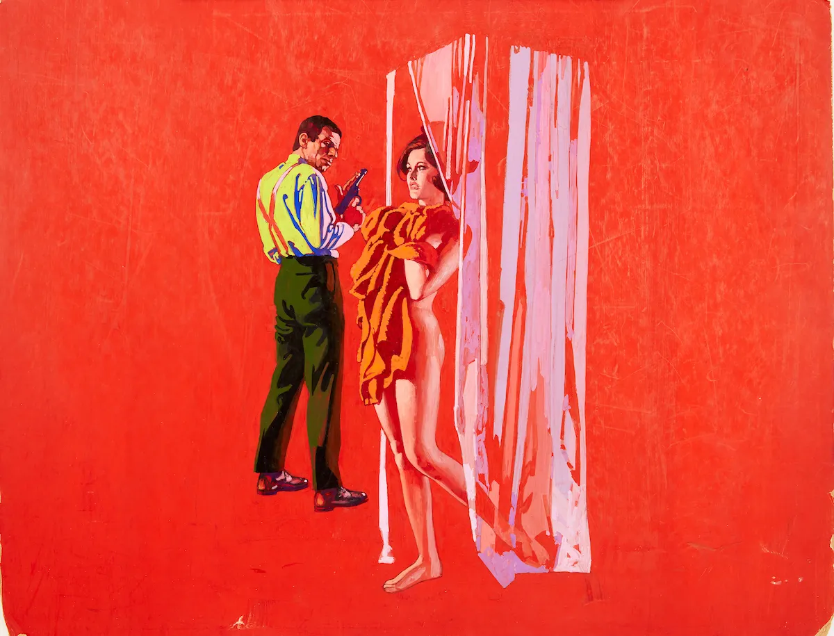 Renato Fratini, The Snake, c 1967, gouache on board, copyright Lever Gallery