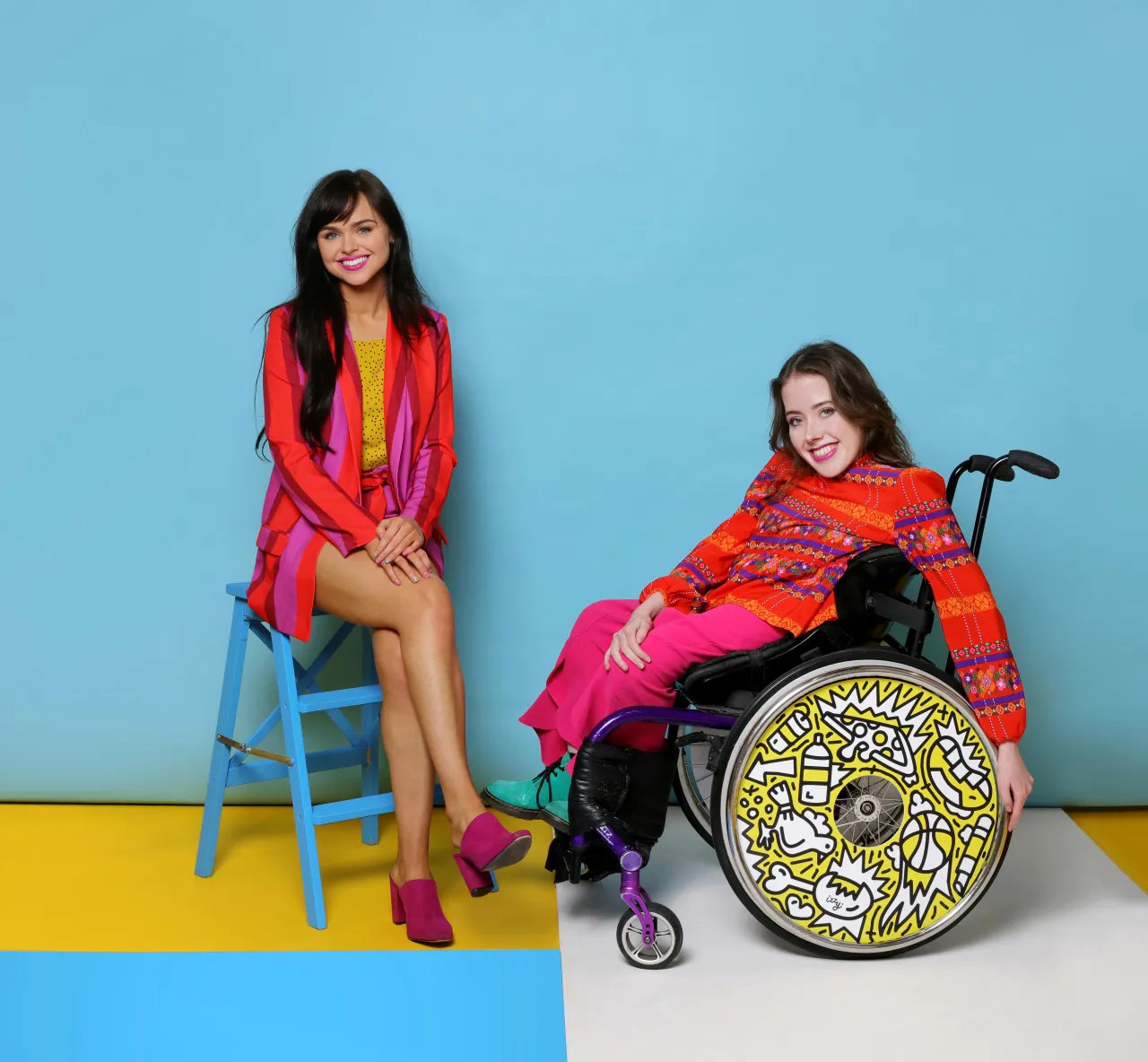 Ailbhe and Izzy, founders of Izzy Wheels, photo by Sarah Doyle, wheels by Timothy Goodman