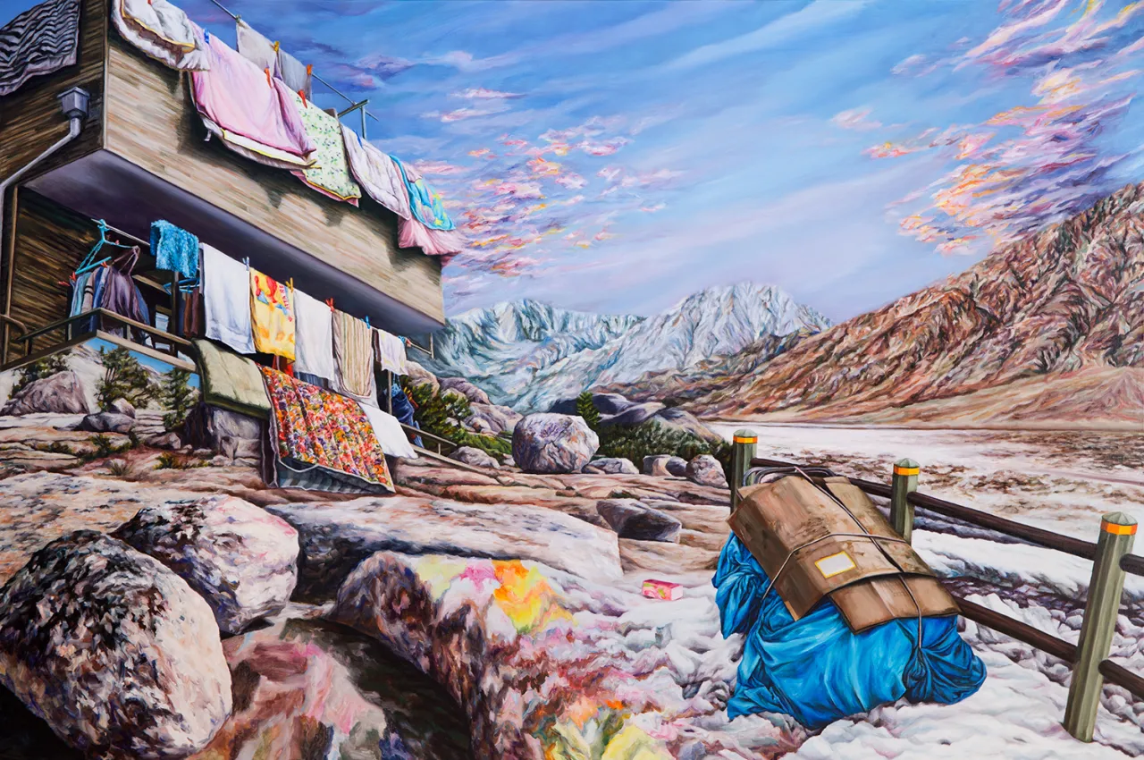 Kevin Chin, Pilgrimage, 2017, oil on Italian linen, 132 x 198 cm