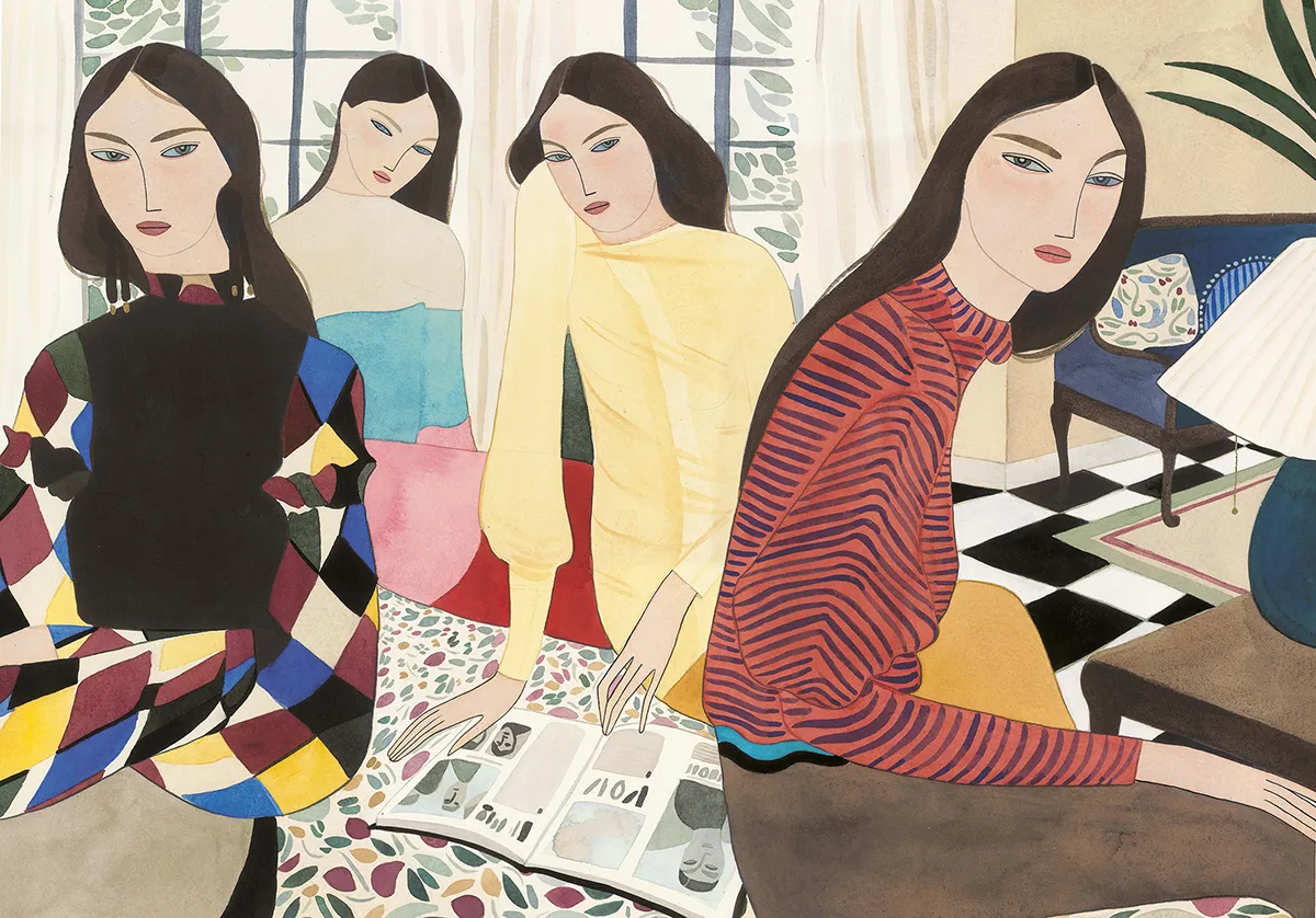 In the bedroom: MARNI, BLUMARINE, CELINE, PRADA